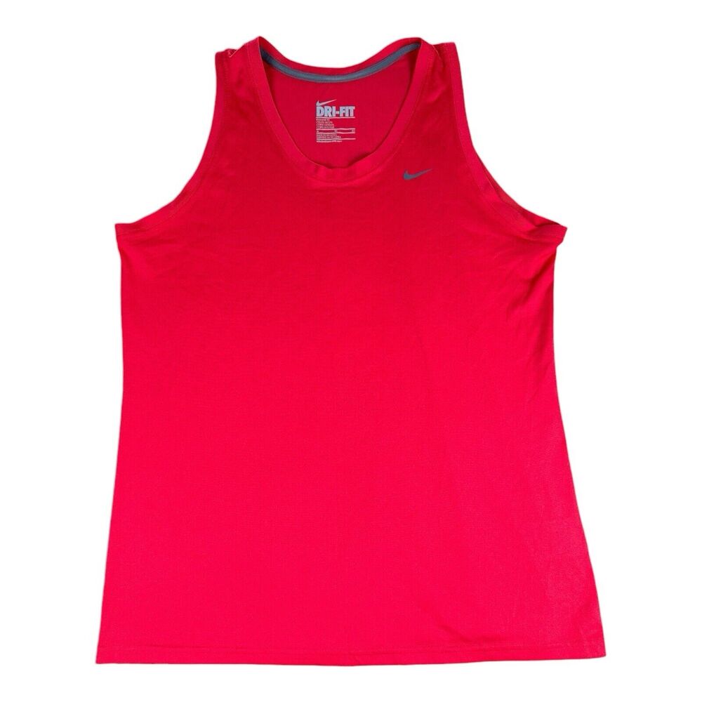 Nike Dri-Fit Women's Tank Size XL Red Gym Work Out Shirt Top